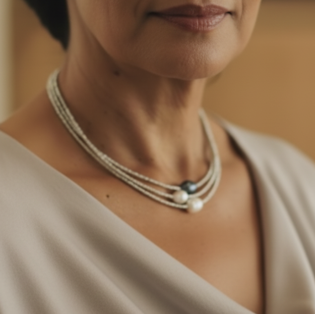 Vintage Zoetwaterparel Ketting
