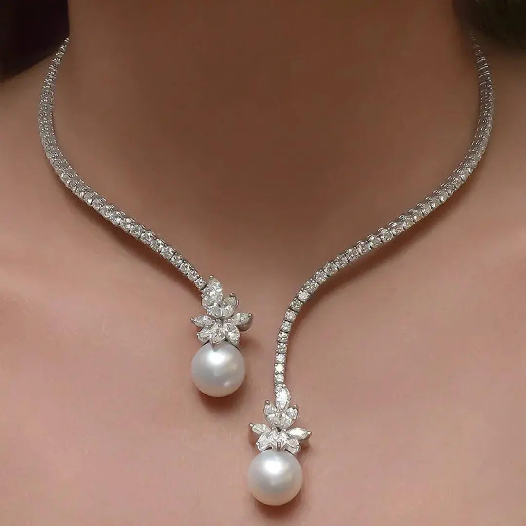 Elegante en Glanzende Ketting met Sterling Zilveren Parel