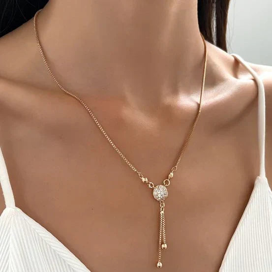 Vintage Gouden Kristallen Ketting