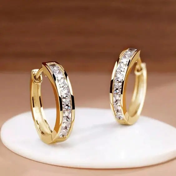 Luxe Gouden Oorbellen met Kristallen