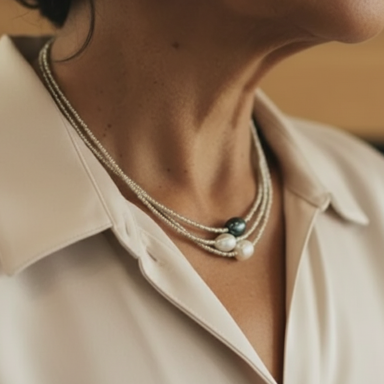 Vintage Zoetwater Parel Ketting