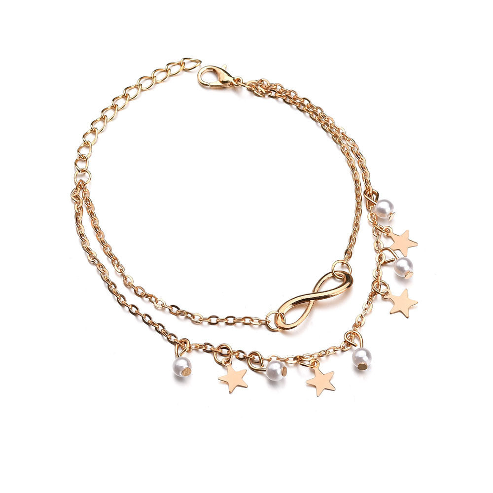 Infinity Enkelband Armband + Parel en Sterren
