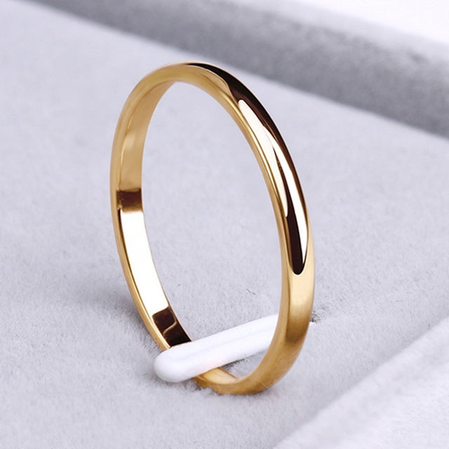 Eenvoudige Ring van Goud en Zilver