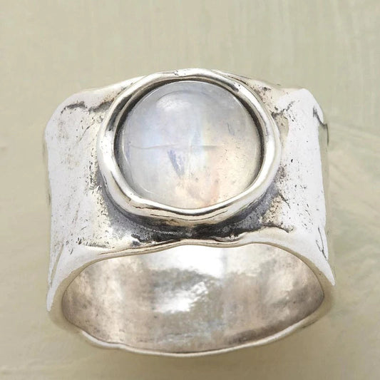 Zilveren Maansteen Ring