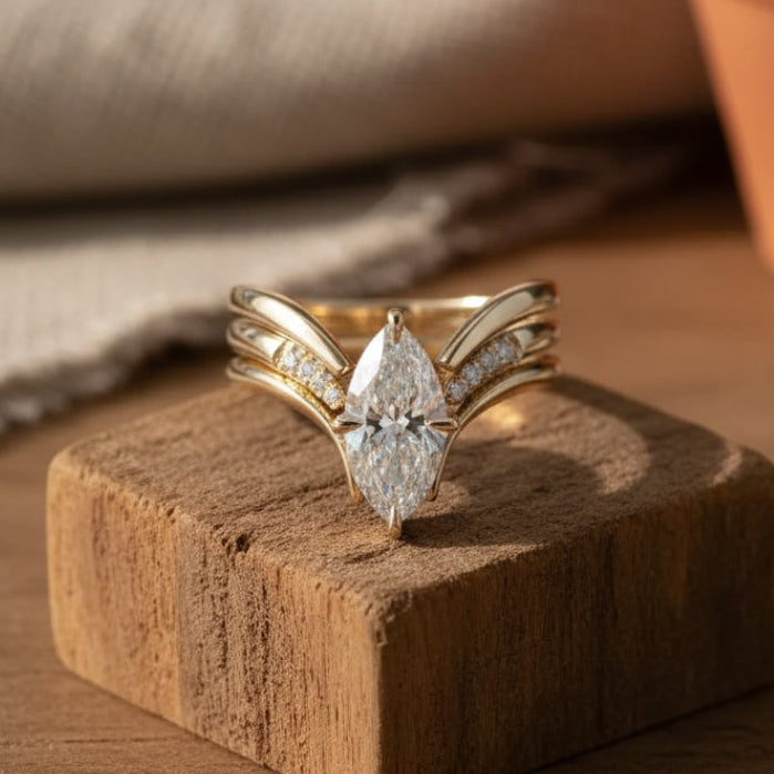 Druppel Kroon Gouden Ring