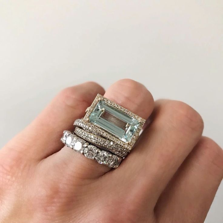 Vintage Zilveren Turquoise Glazen Ring Set
