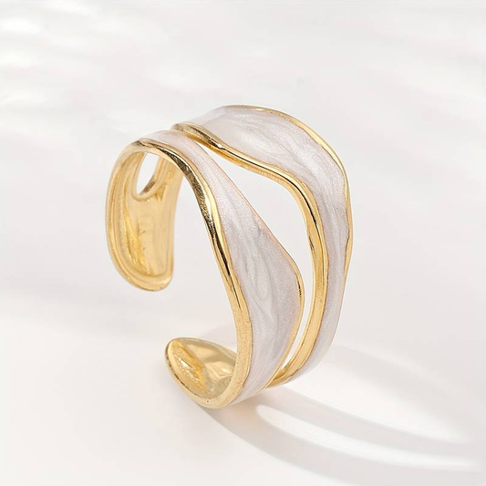 Vintage Witte Gouden Ring