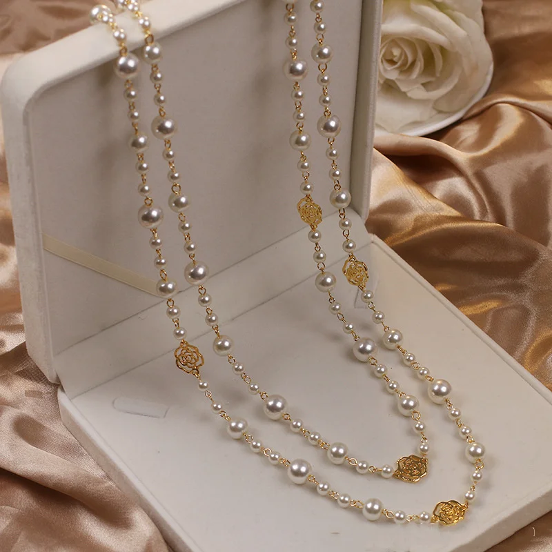 Elegante Gouden & Parel Ketting
