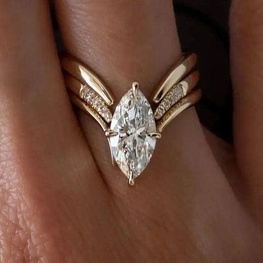 Druppel Kroon Gouden Ring